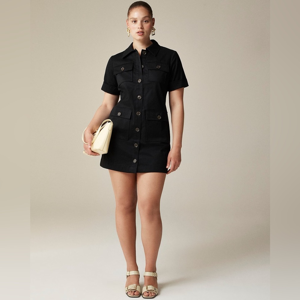 J.Crew Gamine shirtdress in stretch twill BY836